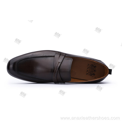 ANAX Men Slip on Loafer Leather Casual Shoes